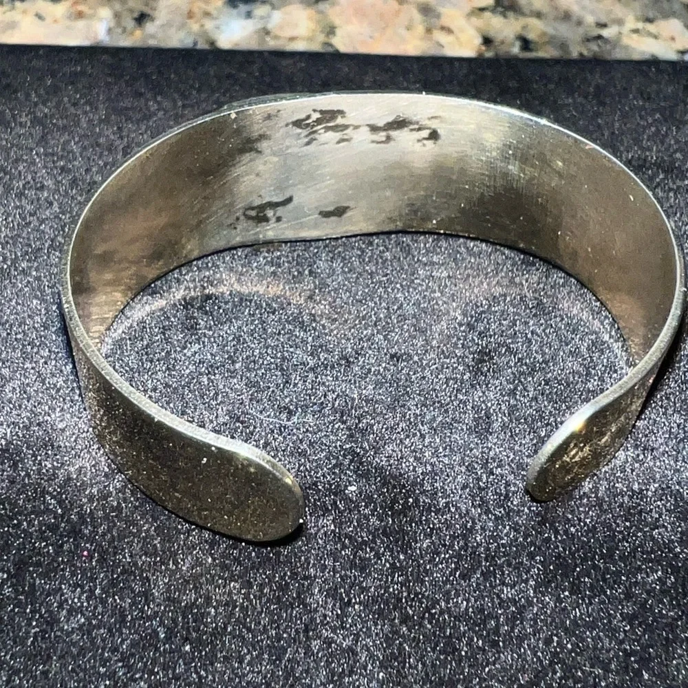 Vintage Gold-Tone Enamel Eye of Horus Adjustable Cuff Bracelet